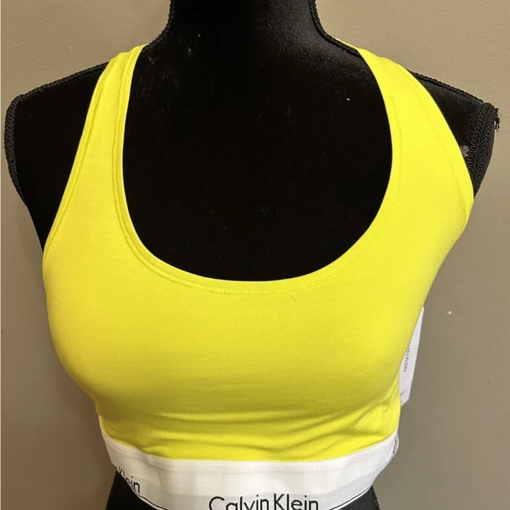 Calvin Klein Girls Yellow Underlined Bralette XL
